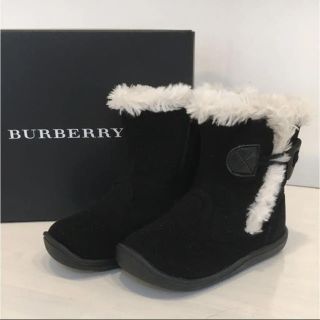 バーバリー(BURBERRY)のBurberry 黒ブーツ 14cm(ブーツ)