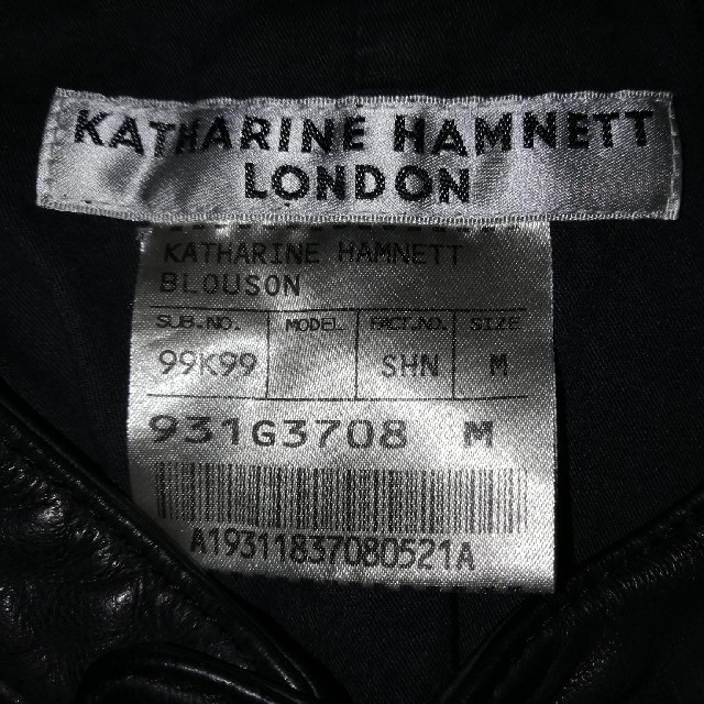 KATHARINE HAMNETT(キャサリンハムネット)のKATHARINE HAMNETT キャサリン ハムネット レザージャケット メンズのジャケット/アウター(レザージャケット)の商品写真