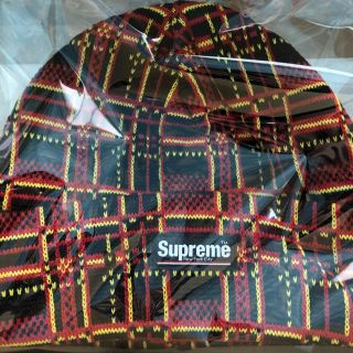 シュプリーム(Supreme)のSupreme plaid beanie black 新品 定価以下(ニット帽/ビーニー)