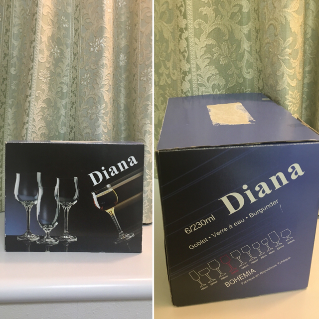 DIANA(ダイアナ)のボヘミアングラス  ワイングラス×6客 インテリア/住まい/日用品のキッチン/食器(食器)の商品写真