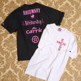 ケイティー(Katie)のTRIBUTE HORROR LOGO big tee 白(Tシャツ(半袖/袖なし))