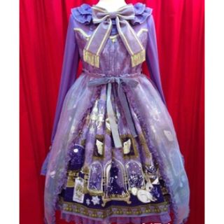 アンジェリックプリティー(Angelic Pretty)のアンプリ様☆メルカトル骨董品店OP&KC&ボンネット&タイツ&ONの5点セット(ひざ丈ワンピース)