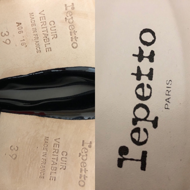 repetto camille バレエシューズ 39 BLACK 3