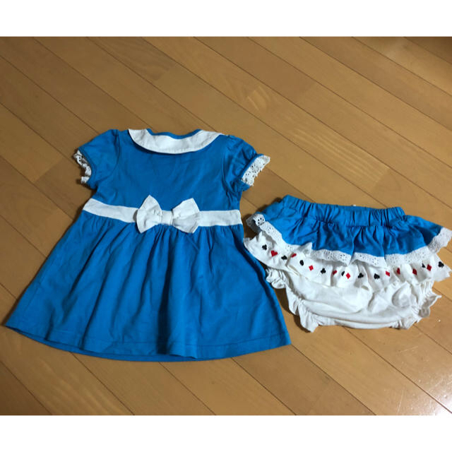 Disney(ディズニー)の不思議の国のアリス ワンピース 90cm キッズ/ベビー/マタニティのキッズ服女の子用(90cm~)(ワンピース)の商品写真