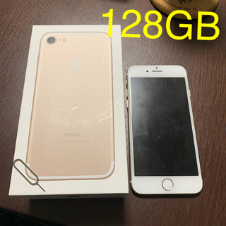アイフォーン(iPhone)の【たる。様専用】iPhone 7 128GB SIMフリー ゴールド やや傷あり(スマートフォン本体)