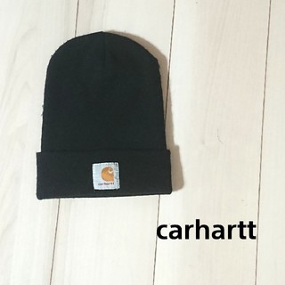 カーハート(carhartt)のcarhartt♡ニット帽♡ワンポイント♡ブラック(ニット帽/ビーニー)