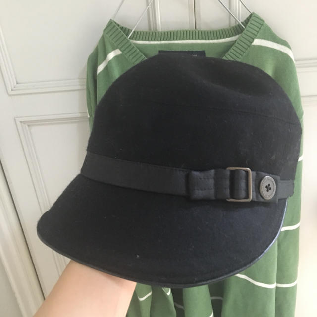 Chloe(クロエ)の日曜まで価格👼chloe黒キャスケット古着lochiejantiques レディースの帽子(キャスケット)の商品写真