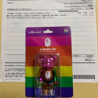 アベイシングエイプ(A BATHING APE)のMULTI COLOR FOIL BE@RBRICK BAPE XXV 100%(その他)