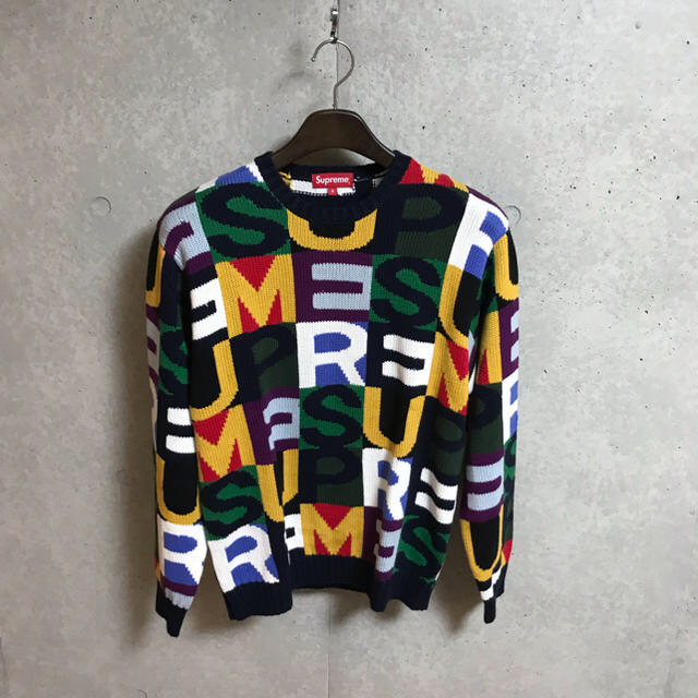 supreme big letters sweater