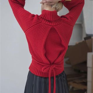 アメリヴィンテージ(Ameri VINTAGE)のにゃん様限定BACK TUCK KNIT(ニット/セーター)