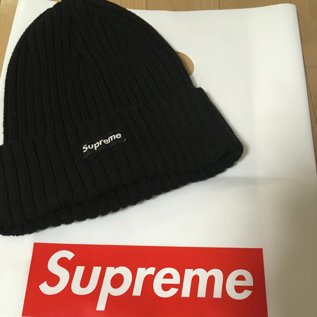 supreme overdyed ribbed beanie 18ss黒 新品