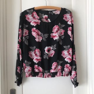 エイチアンドエム(H&M)のH&M 花柄トップス M(カットソー(長袖/七分))