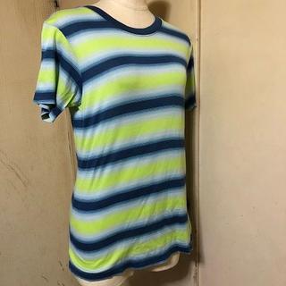 ズッカ(ZUCCa)のZUCCa◆ブルー・黄緑◆ボーダーTシャツ(Tシャツ(半袖/袖なし))
