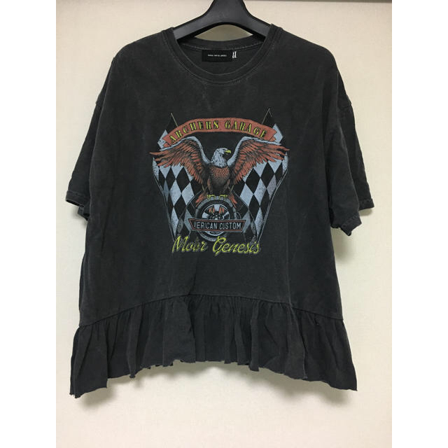 Khaju(カージュ)のグッドロックスピード  フリルプリントトップス レディースのトップス(Tシャツ(半袖/袖なし))の商品写真