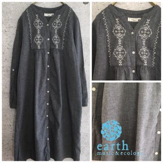 アースミュージックアンドエコロジー(earth music & ecology)の【フォロー割】earth music & ecology 刺繍 コットン ワンピ(ロングワンピース/マキシワンピース)