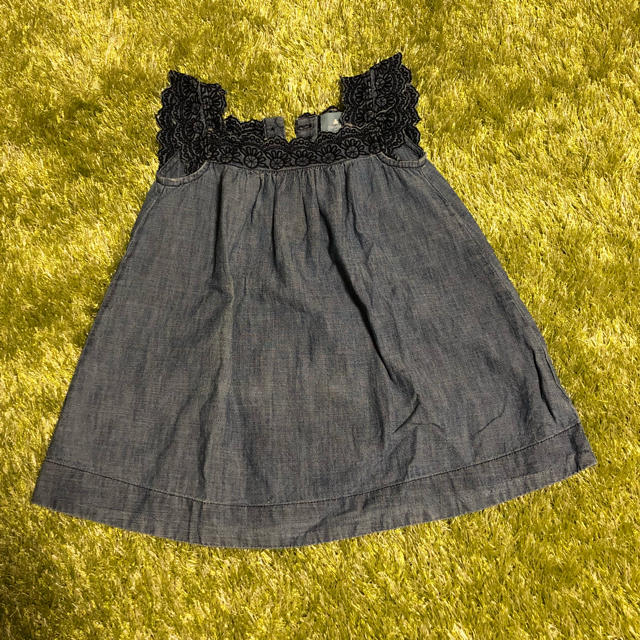 babyGAP(ベビーギャップ)のbabyGAP デニムワンピース キッズ/ベビー/マタニティのキッズ服女の子用(90cm~)(ワンピース)の商品写真