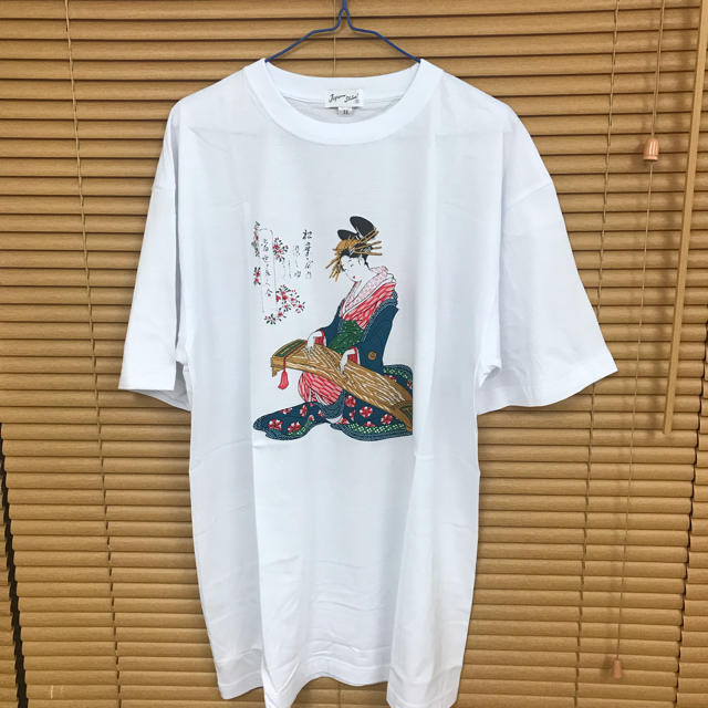 モードスタイル 【3L】舞妓 浮世絵 花魁 Tシャツ 超ビッグサイズ 奇抜 メンズのトップス(Tシャツ/カットソー(半袖/袖なし))の商品写真