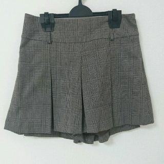 美品＊グレンチェックスカパン(キュロット)