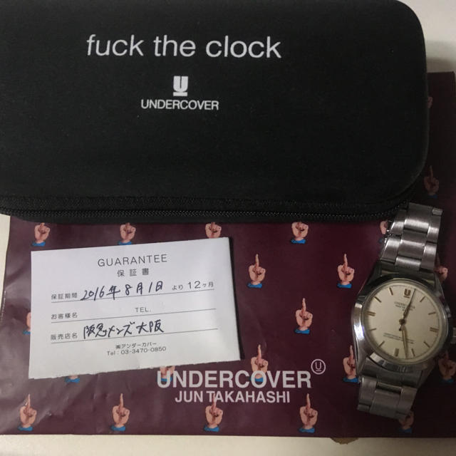 UNDERCOVER - UNDERCOVER fuck the clock 腕時計 シルバーの通販 UNDERCOVER - UNDERCOVER fuck the clock 腕時計 シルバーの通販