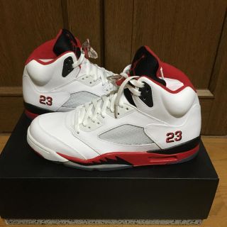 ナイキ(NIKE)のnike air jordan5 fire red(スニーカー)