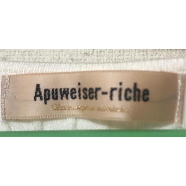 Apuweiser-riche☆シアーデコルテモール刺繍ニット