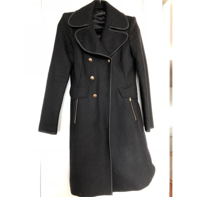 ZARA(ザラ)のZARA黒コート レディースのジャケット/アウター(ロングコート)の商品写真
