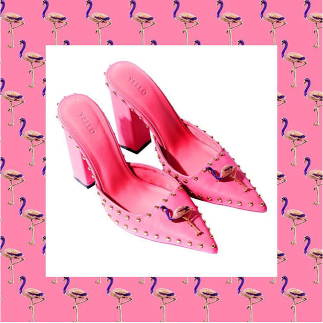 Yellow boots(イエローブーツ)のYELLO PINK FLAMINGO Sサイズ レディースの靴/シューズ(ハイヒール/パンプス)の商品写真