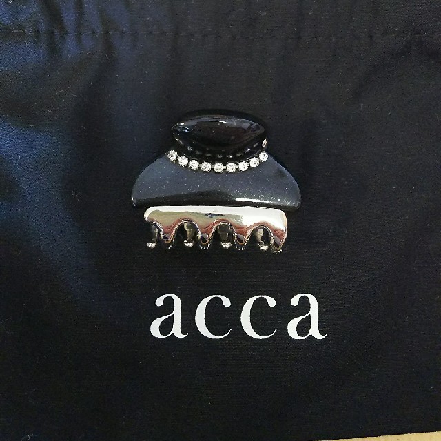 未使用保管品❗️ acca クリップ 小 4㎝ 黒 アッカ 保存袋付き