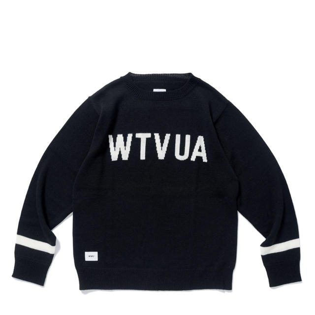 W)taps(ダブルタップス)の18AW WTAPS CREW SWEATER WOAC 黒 L メンズのトップス(ニット/セーター)の商品写真