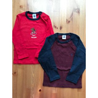 プチバトー(PETIT BATEAU)のSALE☆24m プチバトー 長袖Ｔシャツ２枚組(Ｔシャツ)