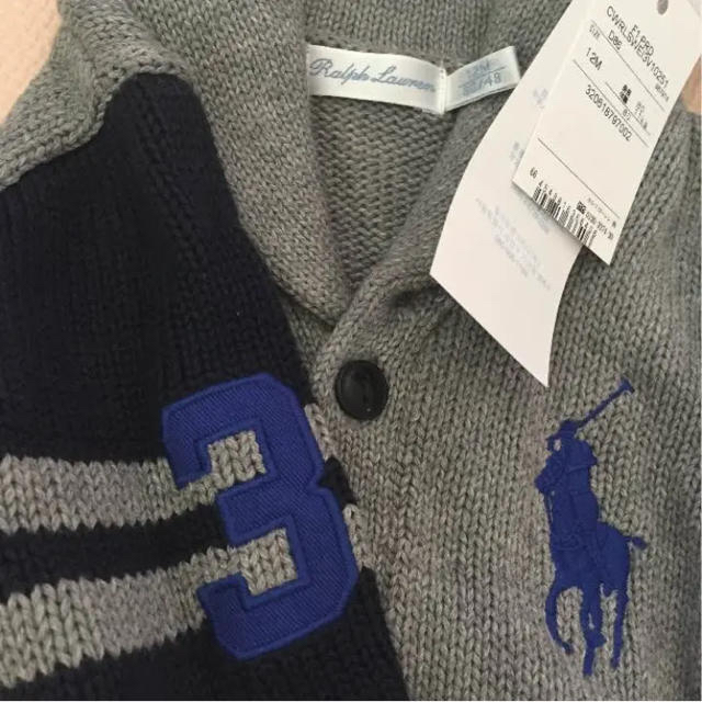 Ralph Lauren(ラルフローレン)の新品 ラルフ カーディガン サイズ80 12ヶ月 キッズ/ベビー/マタニティのベビー服(~85cm)(カーディガン/ボレロ)の商品写真