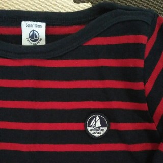 プチバトー(PETIT BATEAU)のプチバトー　マリニエール長袖プルオーバー　　5ans (Tシャツ/カットソー)