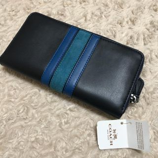 コーチ(COACH)の【新品】コーチ 長財布 75周年記念 財布 ネイビー【送料無料】(長財布)