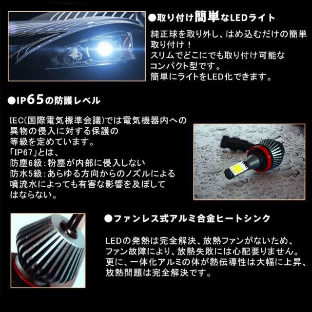 HB3/HB4 COBチップ 新製品LEDフォグランプ/ヘッドライト3000K 自動車/バイクの自動車(汎用パーツ)の商品写真