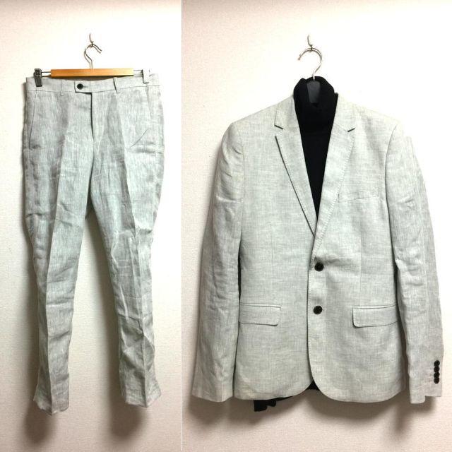 H&M(エイチアンドエム)の【即決】国内正規品 H&M セットアップ スーツ 42 リネン メンズのスーツ(セットアップ)の商品写真