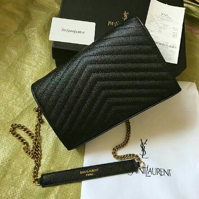 ヴィンテージ☆SAINT LAURENT☆カレッジ チェーン ショルダー SILVER 950 DOUBLE HOOK WALLET CHAIN(FREE SIZE Silver