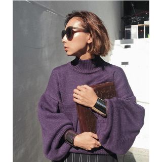 アメリヴィンテージ(Ameri VINTAGE)の【今週のみお値下げ】Ameri BALLOON SLEEVE KNIT TOP(ニット/セーター)