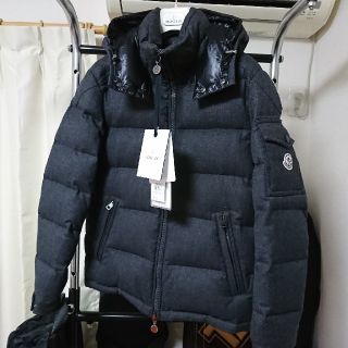 モンクレール(MONCLER)のモンクレール モンジュネーブル ダークグレー ウール フランネル サイズ0 XS(ダウンジャケット)