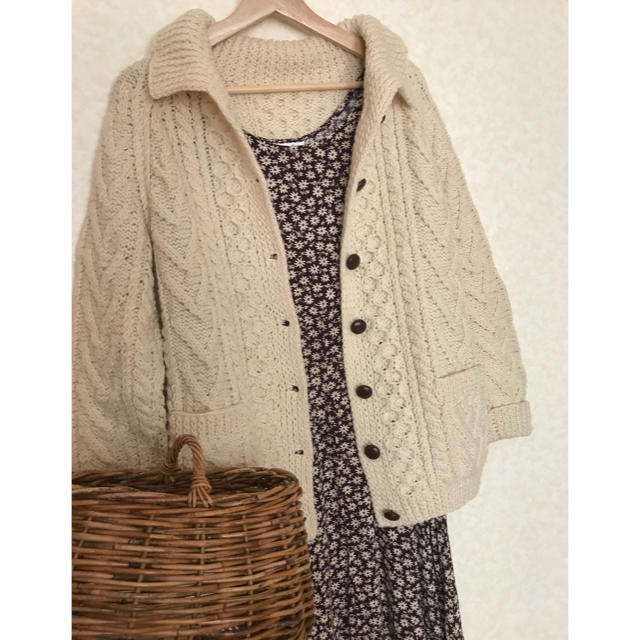 フィッシャーマンニットカーディガン♡の通販 by vintage♡｜ラクマ