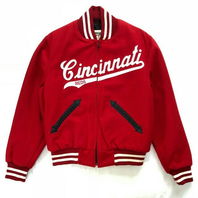 MITCHELL & NESS(ミッチェルアンドネス)のMitchell&Ness Cincinnati Reds Wool スタジャン メンズのジャケット/アウター(スタジャン)の商品写真