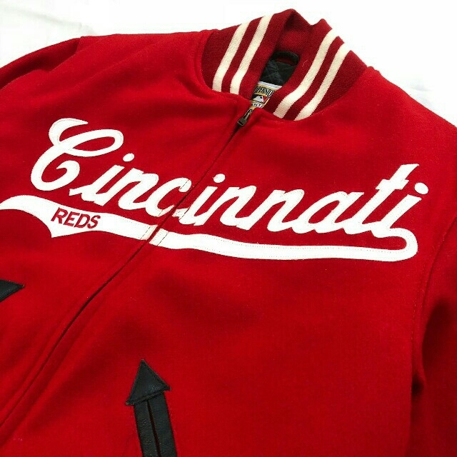 MITCHELL & NESS(ミッチェルアンドネス)のMitchell&Ness Cincinnati Reds Wool スタジャン メンズのジャケット/アウター(スタジャン)の商品写真