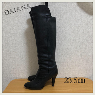 ダイアナ(DIANA)の週末限定 美品  ダイアナ DIANA ロングブーツ 23.5 黒 レザー(ブーツ)