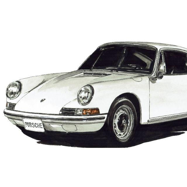 GC-802ポルシェ911T限定版画 直筆サイン額装●作家 平右ヱ門 2