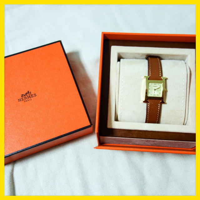 【日本未発売】 Hermes HERMES【Hウォッチ】箱付き♡ゴールド♡人気商品！ - 腕時計