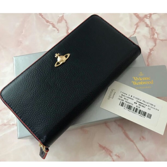 ✨新品未使用✨Vivienne Westwood 長財布 クロコ調 金ロゴ 赤