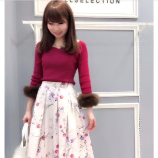 ウィルセレクション(WILLSELECTION)のウィルセレクション♡ファー付きハートカットニットトップス(ニット/セーター)