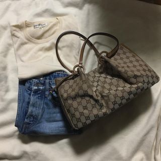 グッチ(Gucci)のGUCCI ベージュバック❤︎(ハンドバッグ)