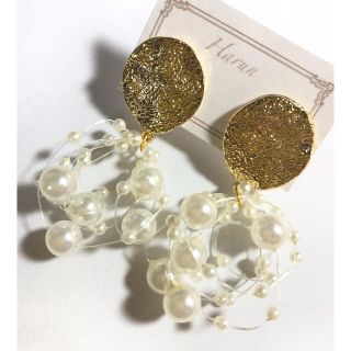 Harun♡大ぶりビーズピアス♡イヤリング可(ピアス)