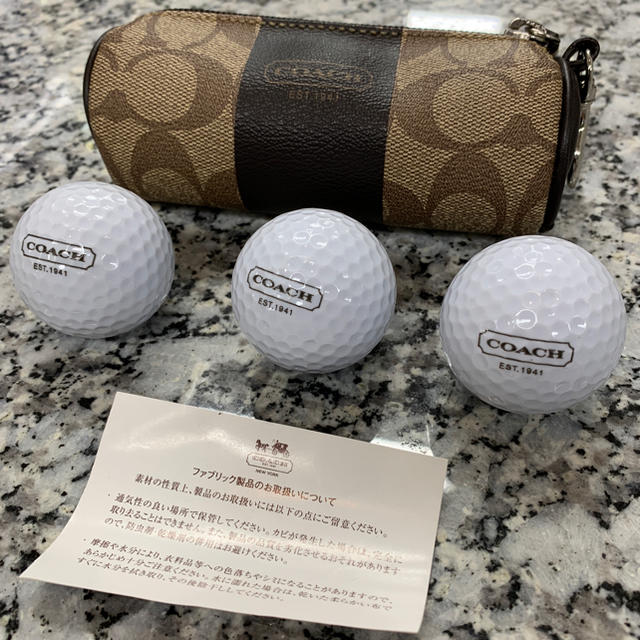 COACH レディース　ポーチ　ゴルフボール　ケース　小物入れ　スポーツ