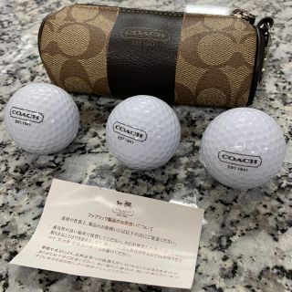 COACH - コーチcoachゴルフボール3個ゴルフボールケースポーチ ケース ...